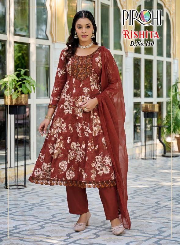 Pirohi rishita anarkali kurtis wholesale